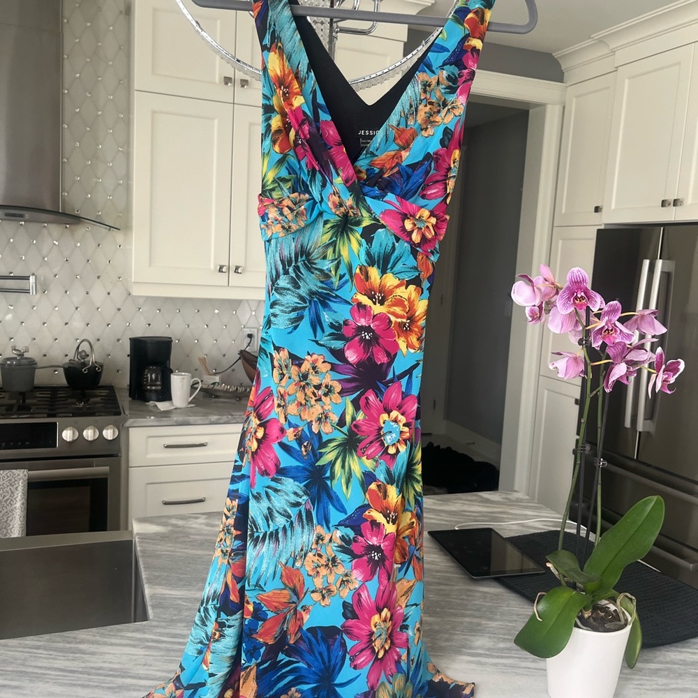 JESSICA your next 🌸vacation dress calypso 🌸🌸beauty size 10 festive happy🌸